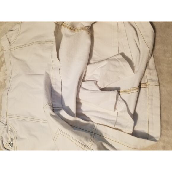 Dream Jeannes by Quacker Factory Skort White Size M Bling - Picture 5 of 9